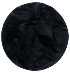 Dywan okrągły pluszowy Loren antracyt