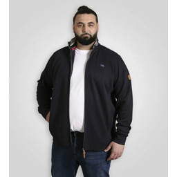 Duża Bluza Męska ze Stójką na suwak Granatowa