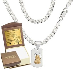 Łańcuszek Srebrny Pancerka 3,80 mm z Medalikiem pr