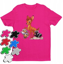 Koszulka T-Shirt Dziecięca Z Nadrukiem Bambi Tuptuś Dziewczynki