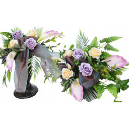 Wiązanka Stroik Bukiet do wazonu na cmentarz Sztuczne