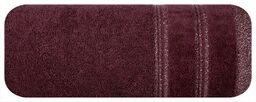 Eurofirany Ręcznik Glory 70x140 bordo bordowy z welurową