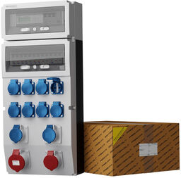 Rozdzielnica budowlana eXT-S/FI 32A 16A kempingowe 2x16A 8x230V