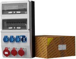 Rozdzielnica budowlana z licznikiem eXT-S/FI 32A 2x16A 4x230V
