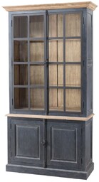 Kredens Gordes 110x46x230 old black & natural, 110
