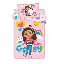 Jerry Fabrics Pościel bawełniana 100x135 Koci domek Gabi