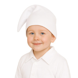 Czapka skrzata dla dziecka - biała - 1