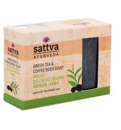 Zielona Herbata i Kawa Naturalne Mydło Glicerynowe Sattva,