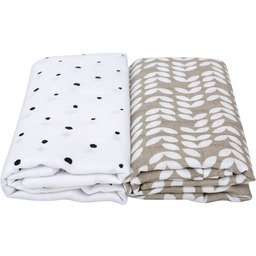 Otulacze muślinowe bawełniane Premium 100x120cm Beżowy Classics