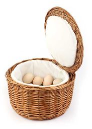 Termiczny koszyk wiklinowy na jajka śr. 260x(H)170mm