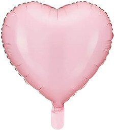 Balon foliowy Serce jasnoróżowe - 35 cm -