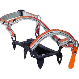 Climbing Technology Mini Crampon 6 P Raki, Czarny/Pomarańczowy,