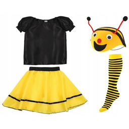 Kostium Pszczoła Przebranie Pszczółka Maja Czapeczka Spódniczka 134-140