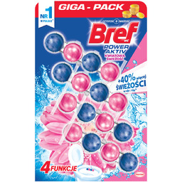 Zawieszka do WC Bref Active Kwiatowy, 4x50g