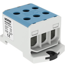 Złączka szynowa 1,5-50mm2 nieb. 6otwor AL/CU 1000V TH35