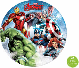 Talerzyki urodzinowe Avengers - 23 cm - 8