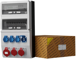 Rozdzielnica budowlana z licznikiem eXT-S/FI 32A 2x16A 4x230V