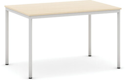 Stół jadalniany, 120x80 cm, szara podstawa, dąb naturalny