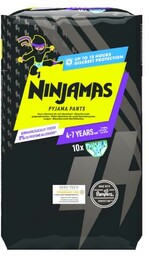 PAMPERS NINJAMAS Pieluchomajtki na noc dla chłopców 4-7