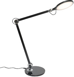 Designerska lampa stołowa czarna w komplecie z LED
