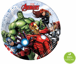 Talerzyki urodzinowe Avengers - 20 cm - 8