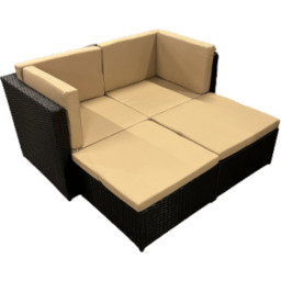 Komplet wypoczynkowy na taras z technorattanu (sofa, 2