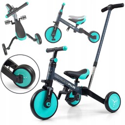 Rowerek trójkołowy 4w1 jeździk z rączką Optimus Plus