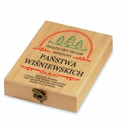 Akcesoria do wina zestaw w skrzynce z nadrukiem