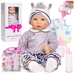 Lalka Niemowlak Bobas Butelki Pampersy dźwięki Pl pachnąca