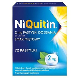 NIQUITIN Pastylki 2 mg - 72 sztuki