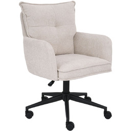 Krzesło biurowe Ferro, beżowe, regulowane, obrotowe