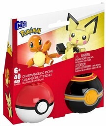 MEGA Klocki plastikowe Pokémon Charmander i Pikachu HXP13