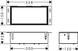 HANSGROHE 56100800 XtraStoris Safe Wnęka ścienna z drzwiczkami