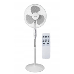 Volteno Wentylator Podłogowy Biały+ Pilot 40cm Podstawa Koło