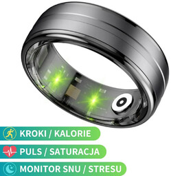SmartRing Obrączka pierścionek grafitowa R06 S11 ROZMIAR 11