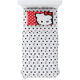 Franco Kolekcjonerski zestaw pościeli Hello Kitty w grochy,