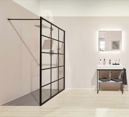 Kermi kabina Walk-in Dark Edition 110x200 cm kratka
