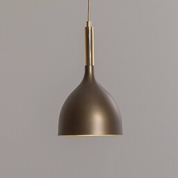 Luminex Lampa wisząca Noak, 1-punktowa, tytanowo-złota/złota, stal