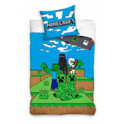Pościel 140x200 Minecraft Creeper Skeleton Enderman 100% Bawełniana