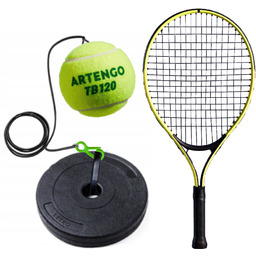 TRENER TENISA + Rakieta tenisowa 21 żółta