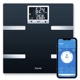 Waga diagnostyczna łazienkowa Beurer Bf 720, Czarna, Bluetooth,