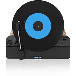 Gramofon wertykalny Głośnik Bt Drewno Audio Technica Blaupunkt