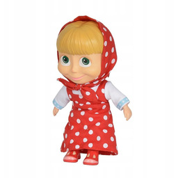 Lalka Masza miękka lalka, czerwona 23cm Masza