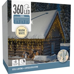 Kurtyna 360 LED 12 m ciepłe białe