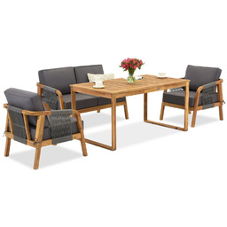 Meble ogrodowe z drewna akacjowego Mumbaj Apetito 4