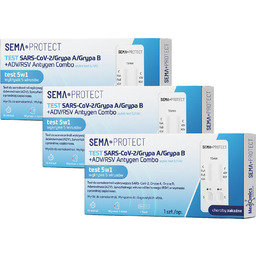 Zestaw SEMA Protect Test combo 5w1 Sars-CoV-2/Grypa A/Grypa
