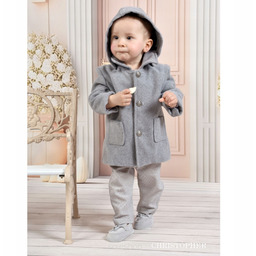 Płaszczyk Ocieplany Chłopięcy Christopher Szary Melanż roz.80 CM