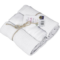 BabyMatex Pieluszki muślinowe 70x80cm Białe, 3szt.