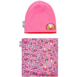 Komplet czapka i komin Peppa Pig ACCCS-AW24-112PP Różowy