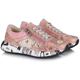 Sneakersy damskie Laura Vita BURTON 1123 SL1826-11F POUDRE